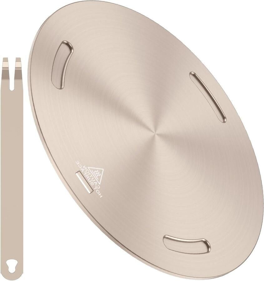 Inductie Adapter Warmteverdeler Plaat Gelijkmatig Koken Drie Laags Materiaal 24 cm Goud