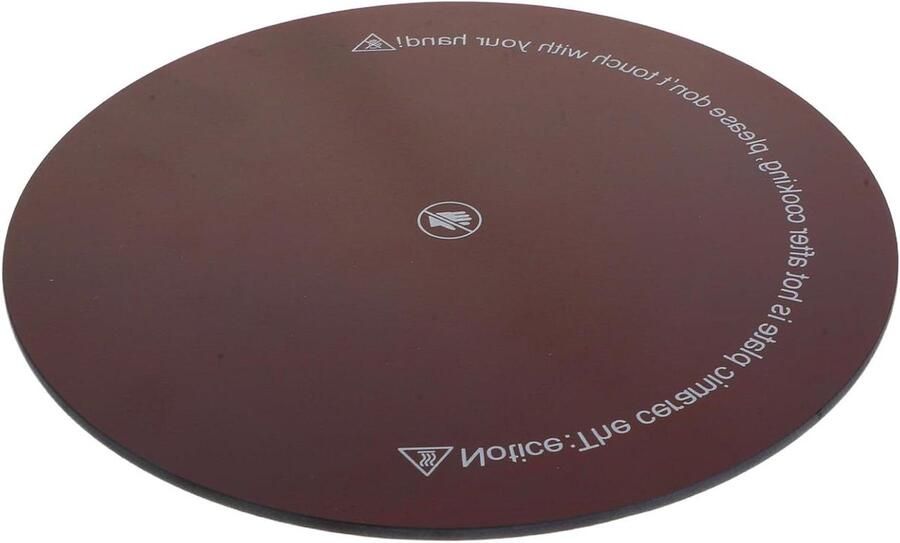 Vervangende Glasplaat Inductiekookplaat Onderdeel Veilig Koken Gelijkmatige Warmte 8 Inch Rond Zwart
