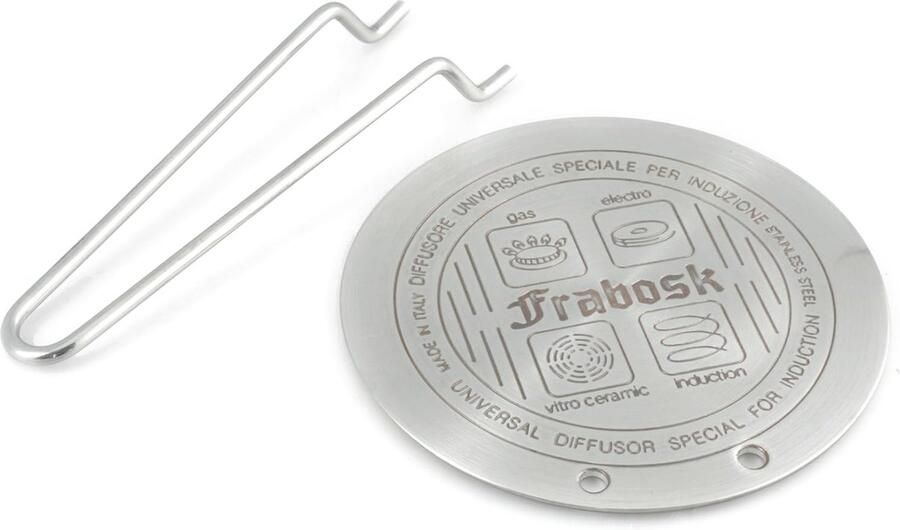 Inductie Adapterplaat Hitte Verspreider Koken op Inductie Universeel Bruikbaar 22 cm Diameter Zilver