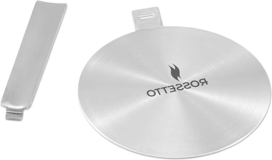 Inductie Adapterplaat Koffiepot Houder Koken op Inductie Afneembare Handgreep 14 cm Diameter Zilver