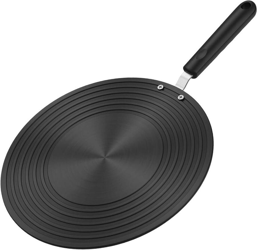 Inductie Adapterplaat Warmteverspreider Plaat Efficiënt Koken Gelijkmatige Warmteverdeling 26 cm Zilver