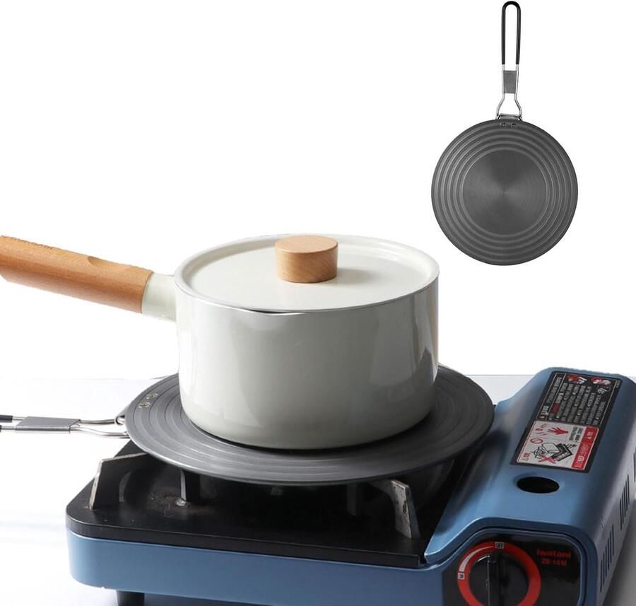 Inductie Adapterplaat Kookplaat Converter Gelijkmatig Koken Inklapbare Handgreep 28 cm Diameter Blauw