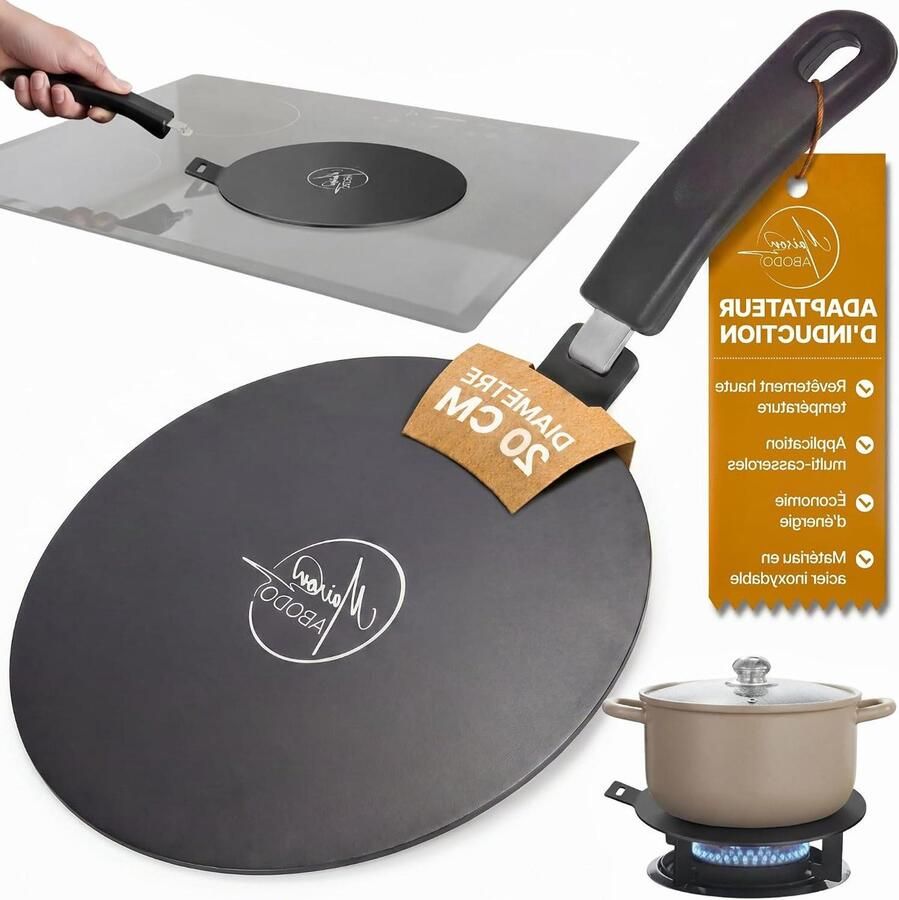 Inductie Adapterplaat Kookplaat Converter Koken met Oude Pannen Verandert Niet van Kleur 20 cm Zwart