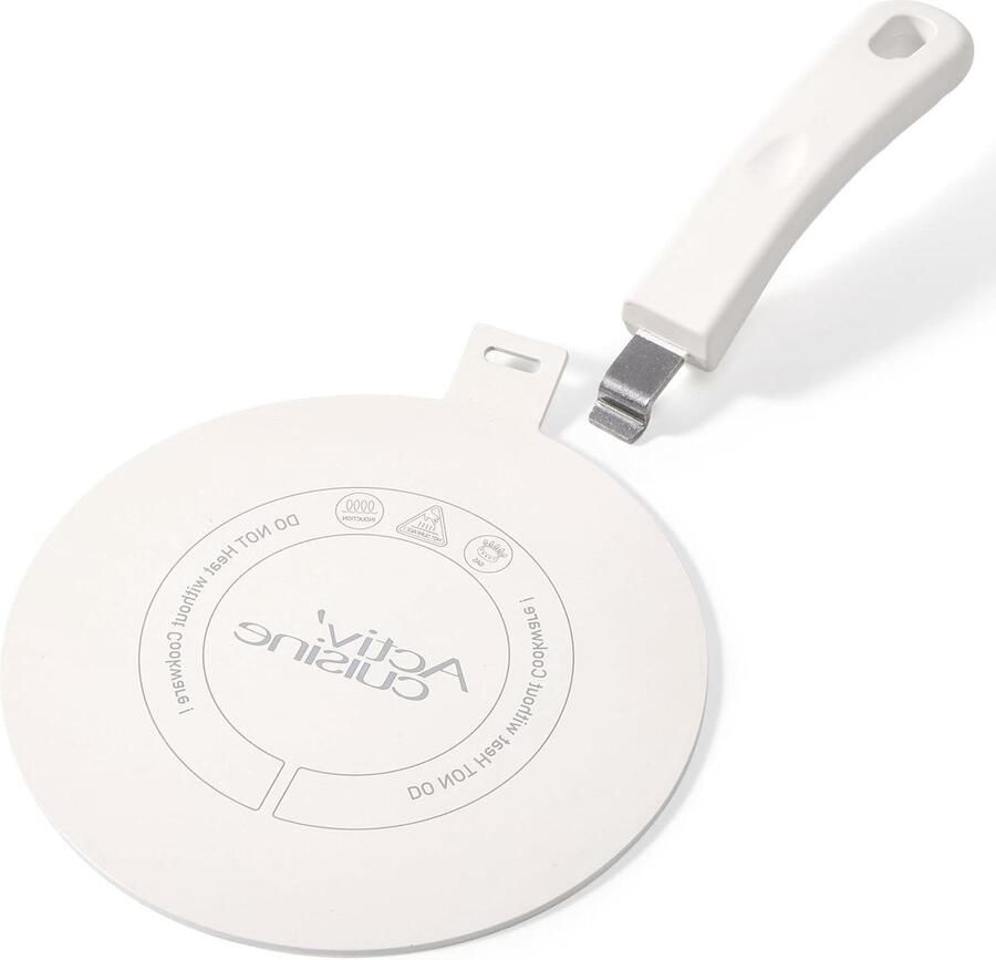 Inductie Adapterplaat Omvormer Kookplaat Pannen Gebruiken Afneembare Handgreep 24 cm Wit