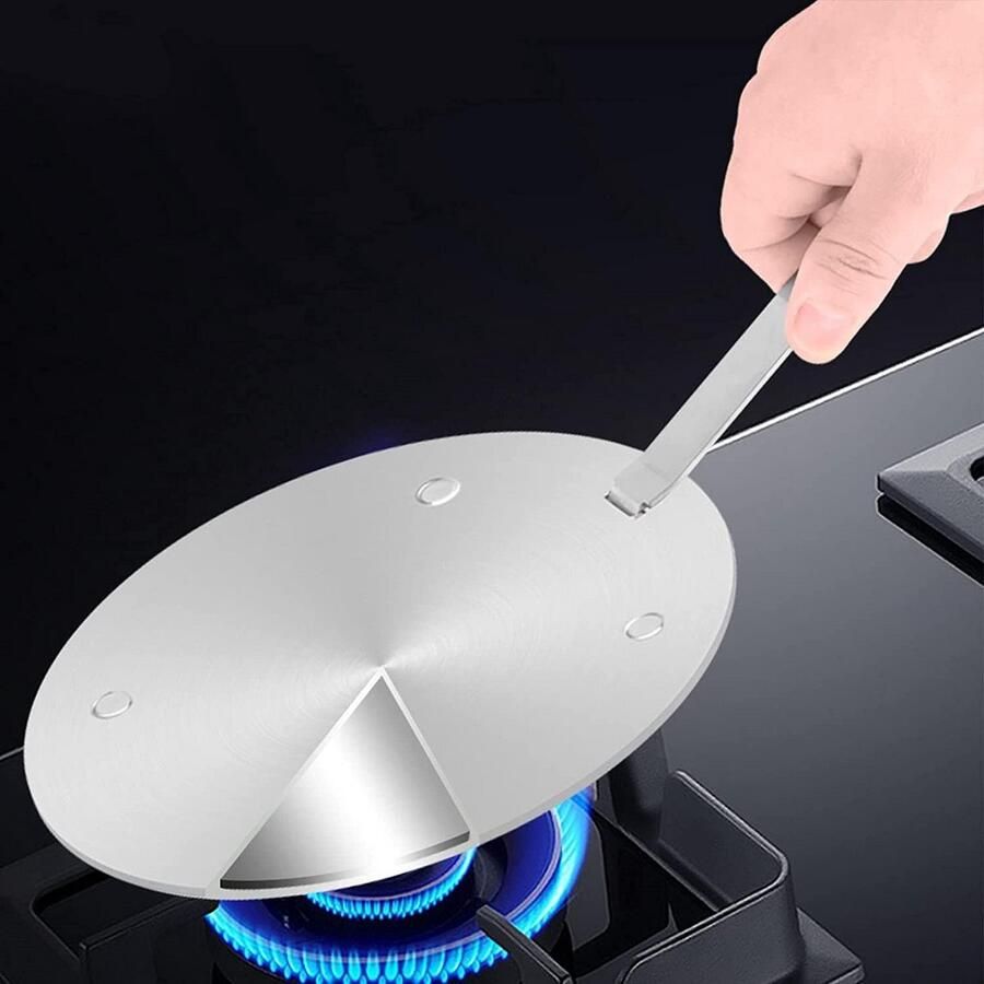 Inductie Adapterplaat voor Gasfornuizen Hitteverspreider met Handvat