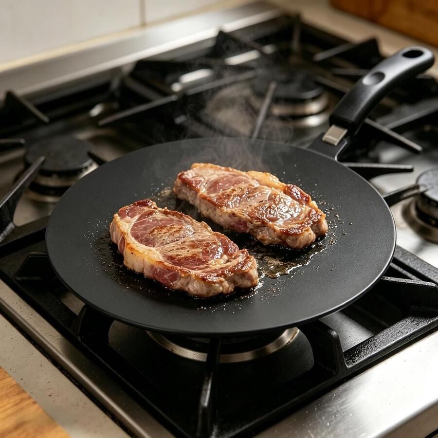 Inductie Adapterplaat voor Inductiekookplaat Warmtegeleiding Afneembare Handgreep Roestvrijstalen Kookaccessoire voor Koffiepannen en Keukenapparatuur (24 cm Aluminiumlegering)
