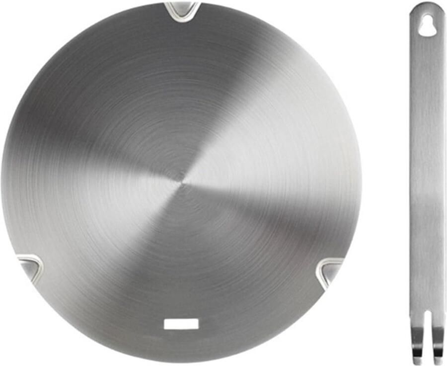 Inductie Adapterplaat Warmte Diffuser Koken op Gas Roestvrij Staal 26 cm Diameter Zilverkleurig