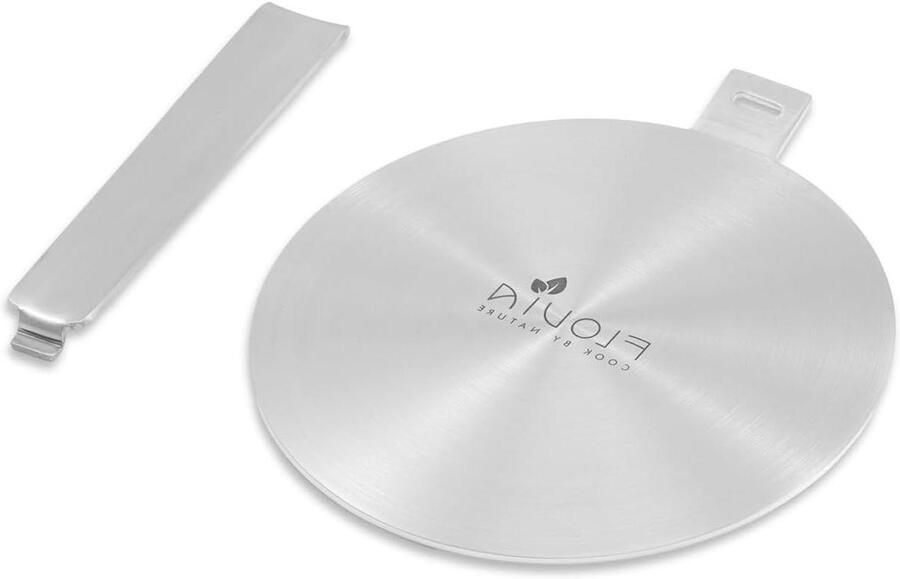 Inductie Adapterplaat Warmte Verspreider Koken Zonder Inductie Afneembare Handgreep 20 cm Zwart