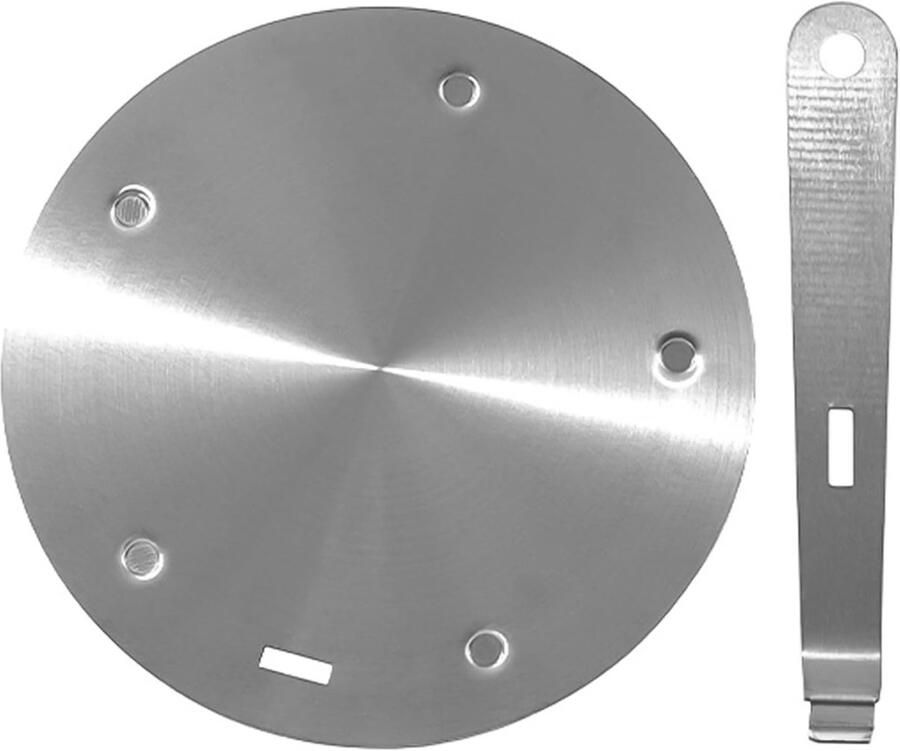 Inductie Adapterplaat Warmtegeleider Koken met pannen Afneembare handgreep 16 cm Zilver