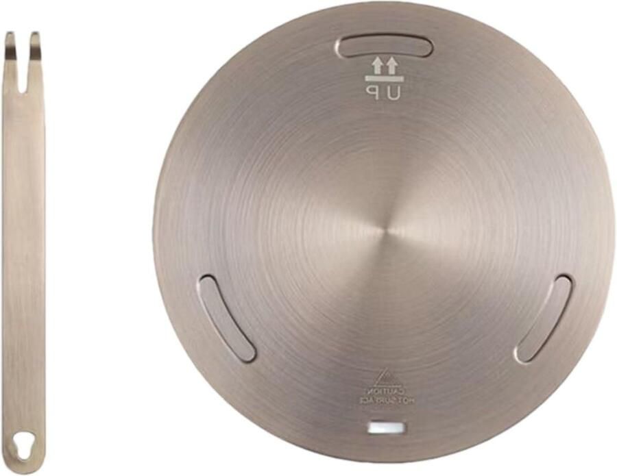 Inductie Adapterplaat Warmteverdeler Converter Gelijkmatig Koken Roestvrij Staal Aluminium 16 cm Zilver