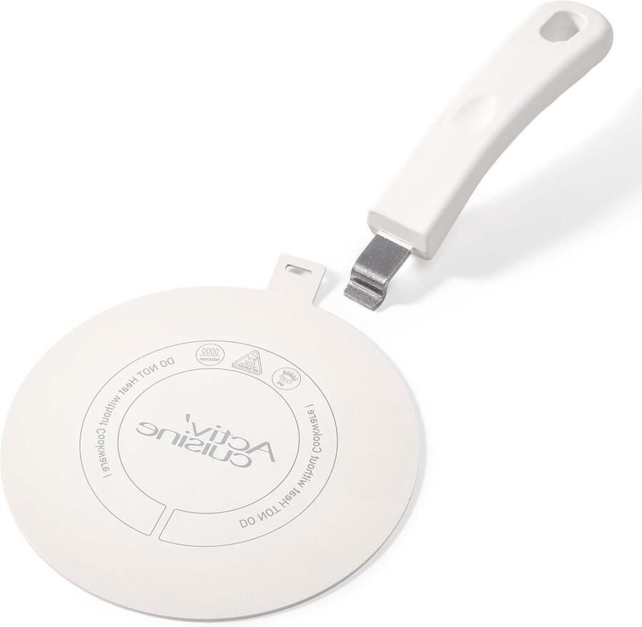 Inductie Adapterplaat Warmteverdeler Kookplaat Koken met Pannen Universeel Geschikt 20 cm Wit