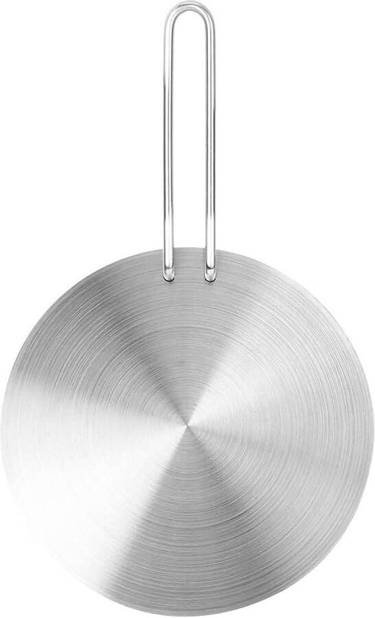 Inductie Adapterplaat Warmteverdeler Roestvrij Staal Gelijkmatig Koken Universeel Kookgerei 24cm Zilver - Foto 1