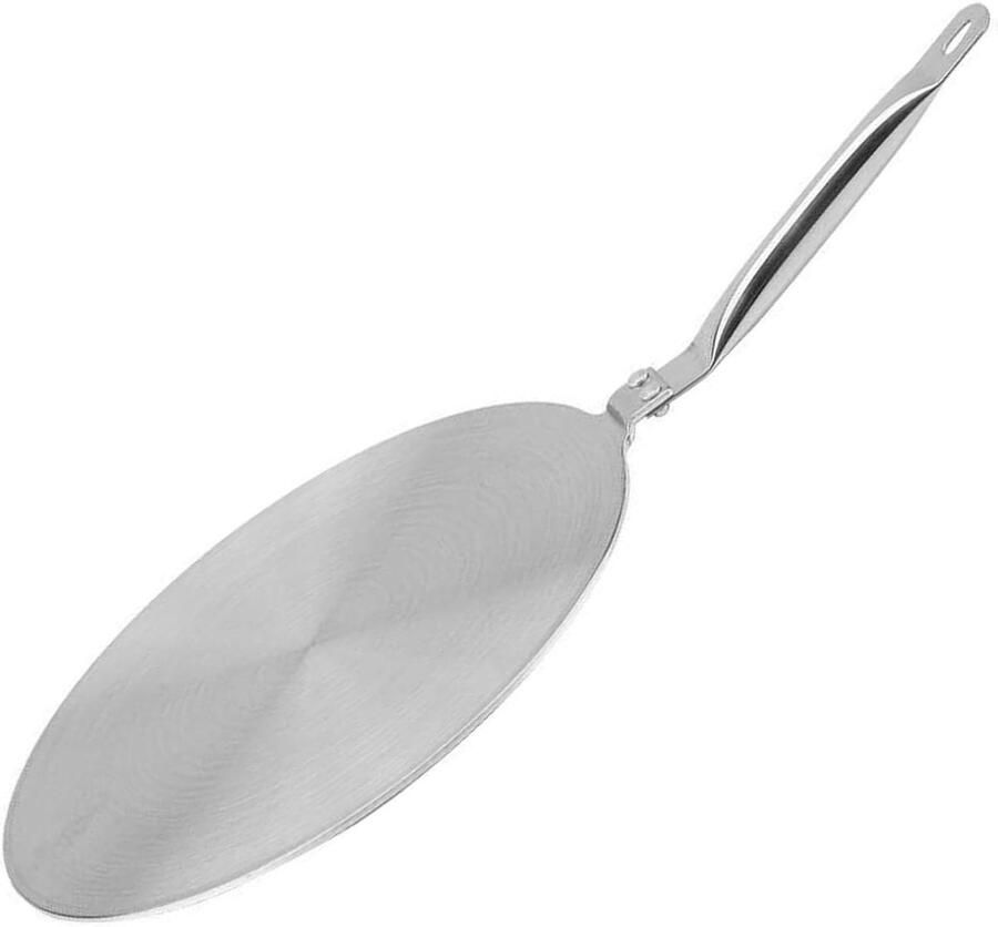 Inductie Adapterplaat Warmteverspreider Converter Gelijkmatig Koken Roestvrij Staal 20 cm Diameter Zilver