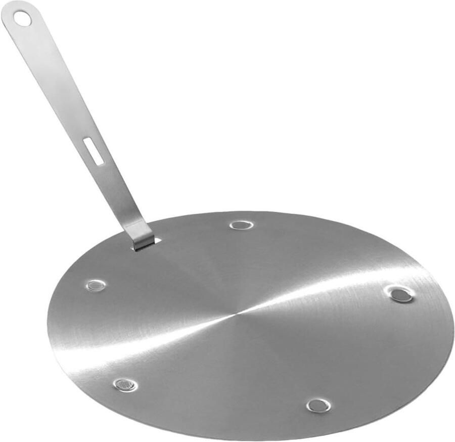 Inductie Adapterplaat Warmteverspreider Kookplaat Gelijkmatig Koken Roestvrij Staal Ontwerp 20 cm Zilver