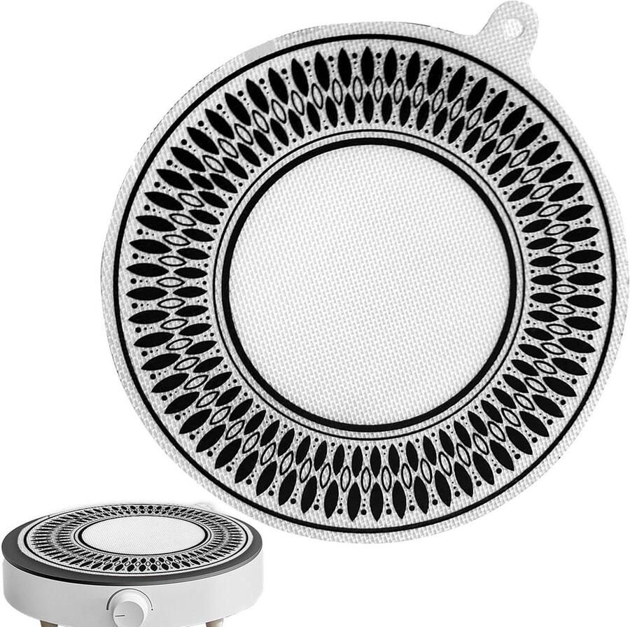 Inductie Beschermingsmat Kookplaathoes Mat Kookplaat Beschermen Hittebestendig Silicone 22 cm Diameter Zwart