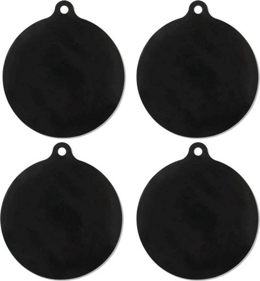 Inductie Beschermingsmatjes Inductiemat Beschermer Mat Kookplaat Inductieplaat Beschermer Inductie Kookplaat Bescherming Matjes Antislip Beschermmat Afdekmat Inductiematjes Rond 22 cm Siliconen Set van 4 Stuks Zwart