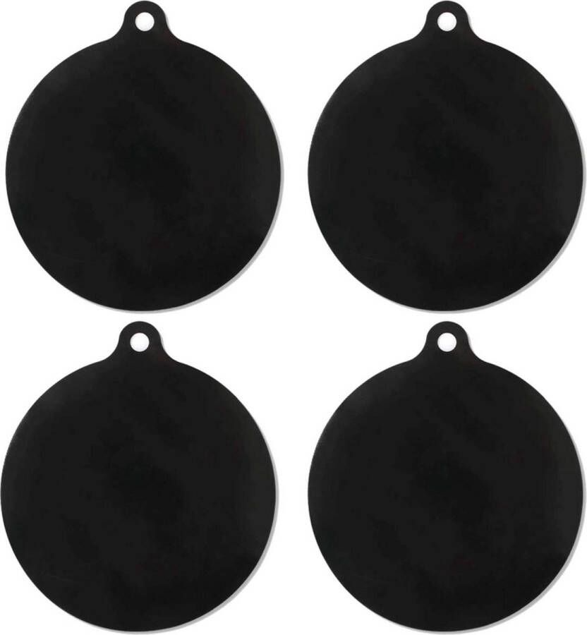 Inductie Beschermingsmatjes Inductiemat Beschermer Mat Kookplaat Inductieplaat Beschermer Inductie Kookplaat Bescherming Matjes Antislip Beschermmat Afdekmat Inductiematjes Rond 22 cm Siliconen Set van 4 Stuks Zwart
