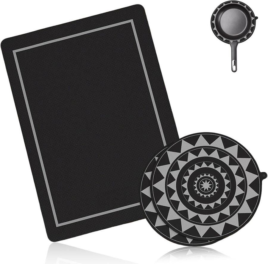 Inductie beschermmat Kookplaat afdekking Keukenblad beschermen Ultrarobuste glasvezel 36x26x1 cm