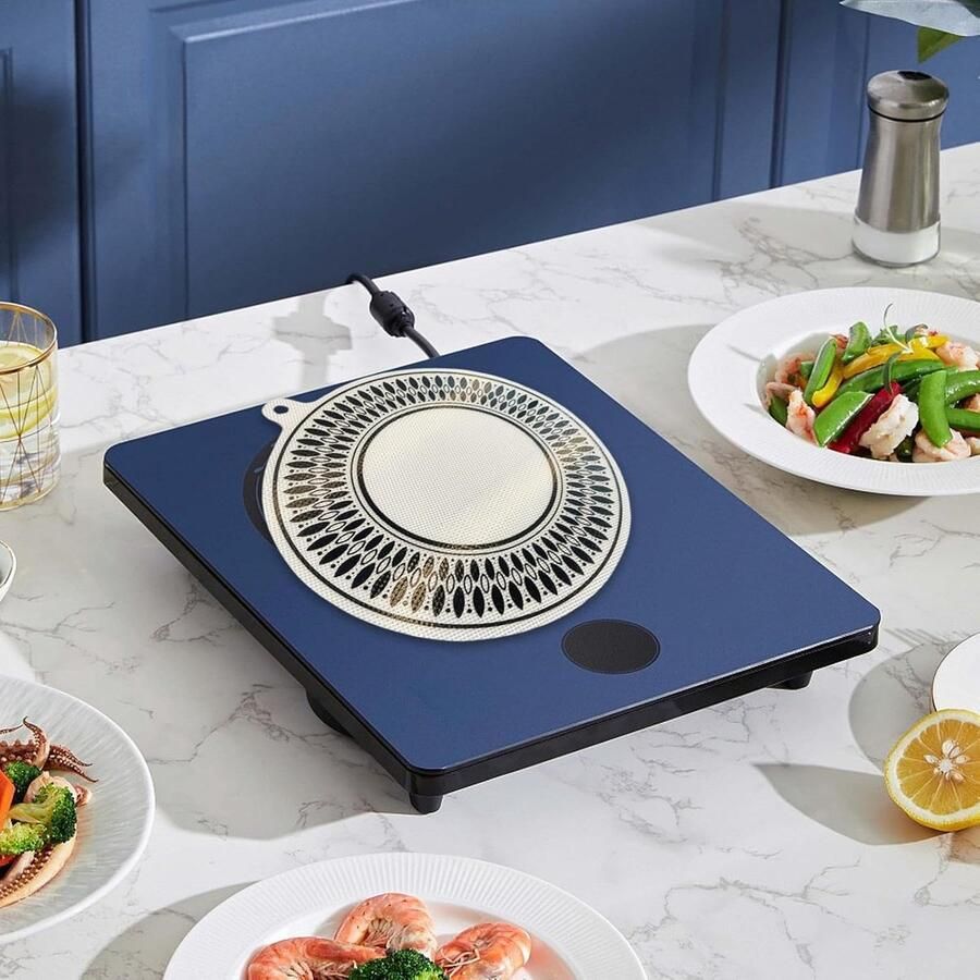 Inductie Beschermmat Kookplaat Protector Veilig Koken Hittebestendig Siliconen 22 cm Diameter Zwart