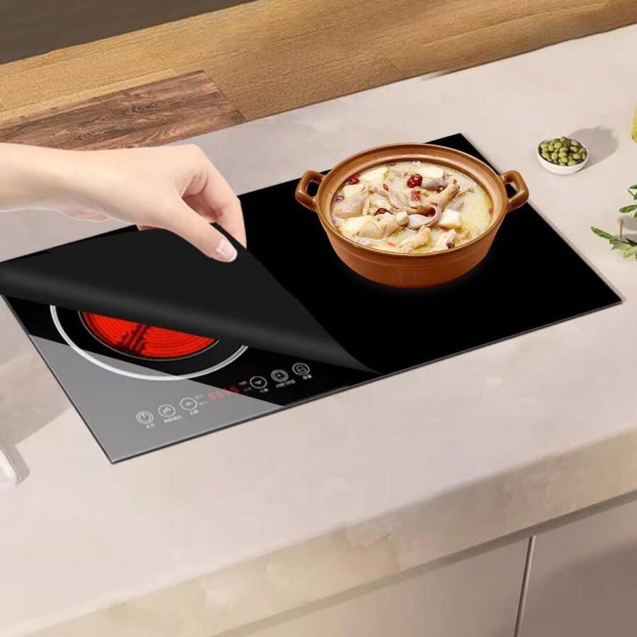 Inductie-beschermmat met grote afmetingen 61 x 53 cm krasbescherming en multifunctionele siliconen matten voor inductiekookplaat kookafdekplaat en inductiebescherming afdekking