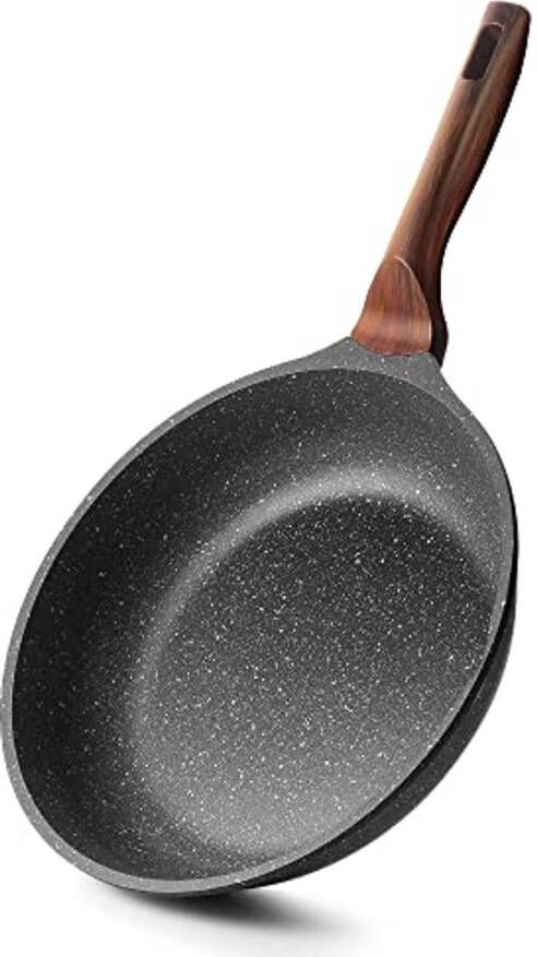 Inductie Braadpan 20 cm met Granieten Coating Anti-aanbak Omeletpan en Eierpannen voor Alle Warmtebronnen