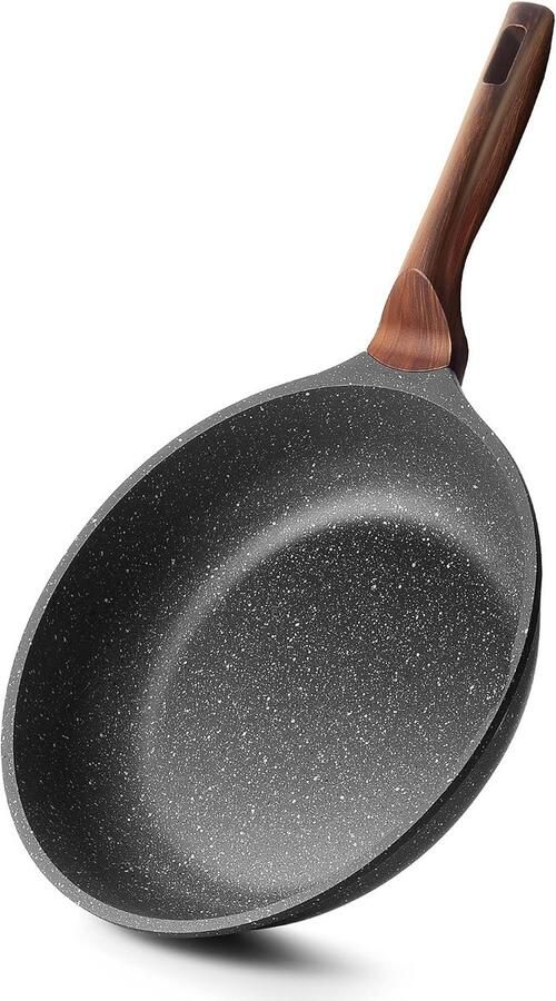 Inductie Braadpan 20 cm met Granieten Coating Anti-aanbak Omeletpan en Eierpannen voor Alle Warmtebronnen