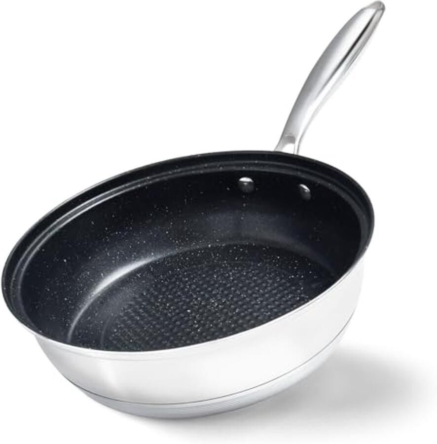 Inductie Braadpan 24 cm Premium Roestvrij Staal Geschikt voor Alle Warmtebronnen