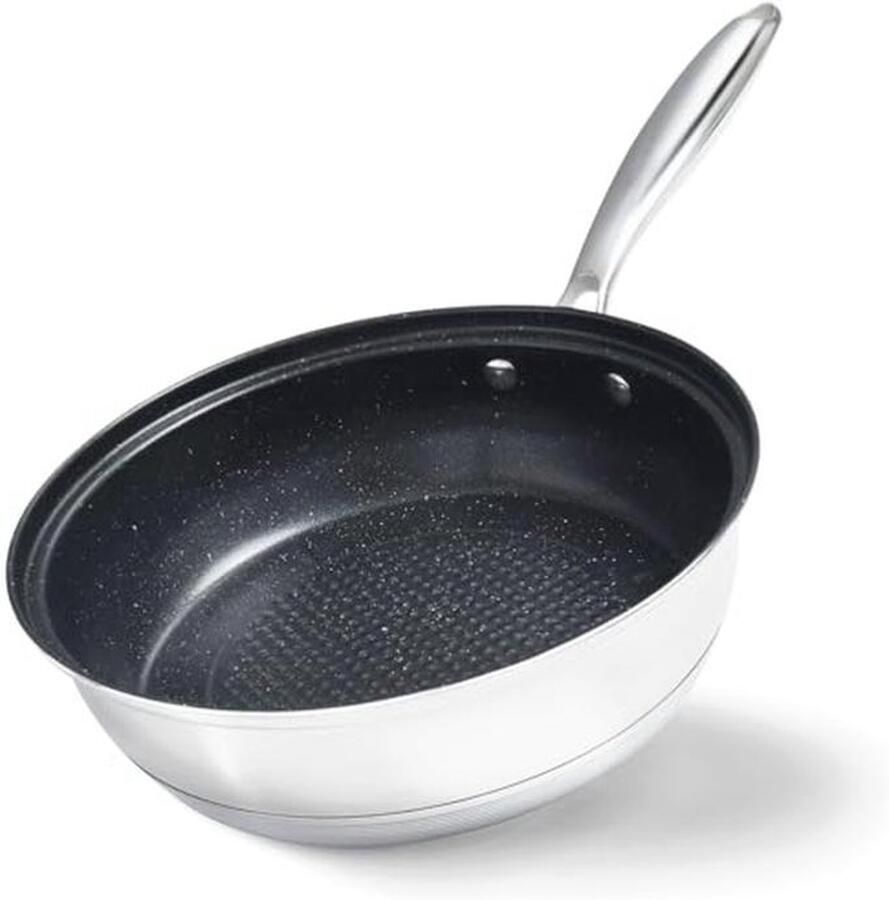 Inductie Braadpan 24 cm Premium Roestvrij Staal Geschikt voor Alle Warmtebronnen