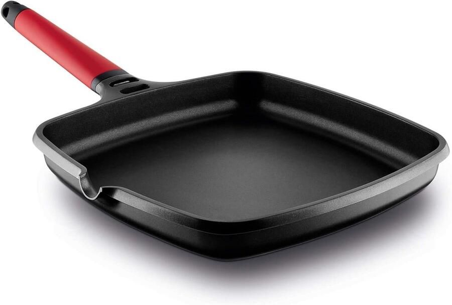 Inductie Casserole Soeppan Koekenpan Koken en Serveren Afneembare Handgreep 27 cm Rood
