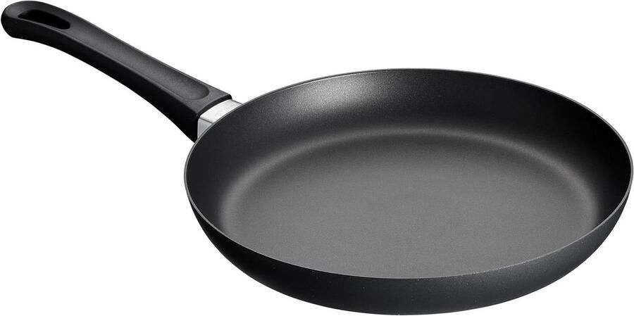 Inductie Casserole Steelpan Aluminium Koken en Braden Zelfnivellerende Bodem 1.8 Liter Zwart
