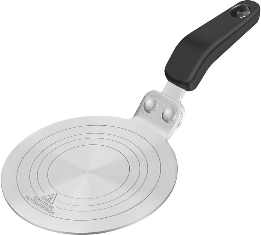 Inductie Converter Plaat Adapter Plaat Koken op Inductie Efficiënte Warmteverdeling 13 cm Zilver