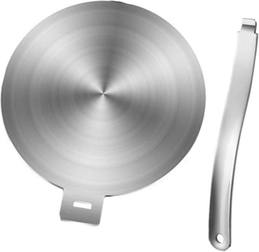 Inductie Converter Plaat Warmteverdeler Plaat Koken op Inductie Roestvrij Staal 24 cm Zilverkleurig