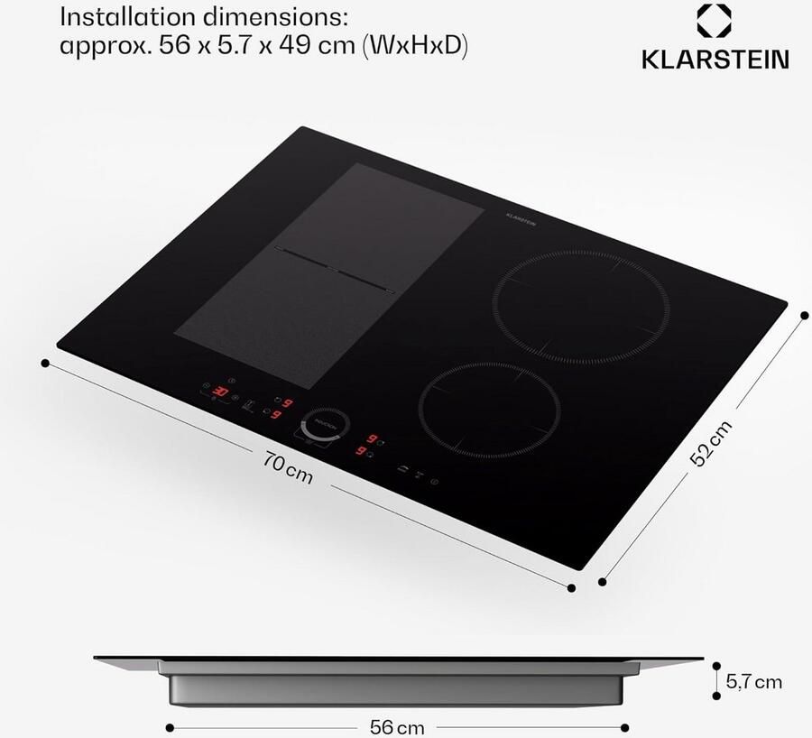 Inductie Fornuis – Vrijstaand Fornuis – Hetelucht Oven Timer functie