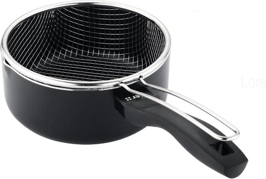 Inductie Friteuse Zilver Ø 18 cm Aluminium met Antiaanbaklaag Voor Alle Warmtebronnen