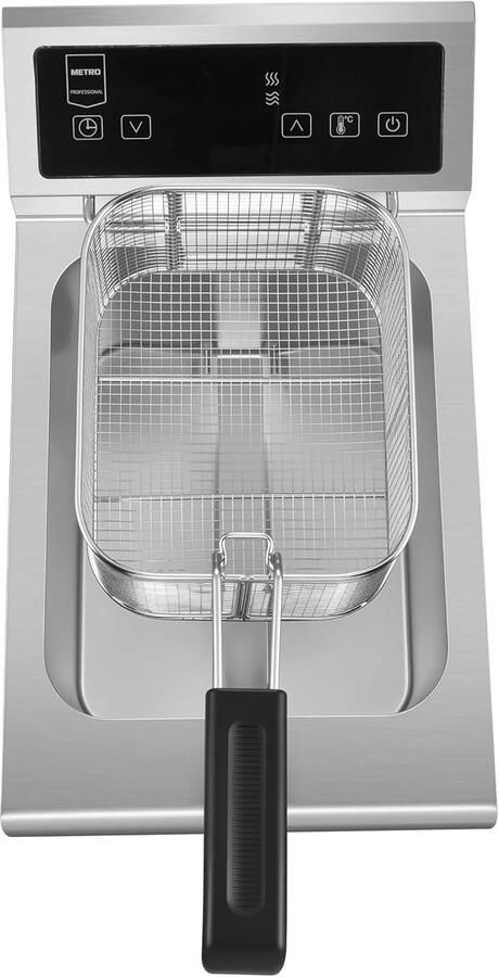 Inductie Frituurpan Professionele Frituur Snel Frituren Met Aftapkraan 8 Liter Zilver