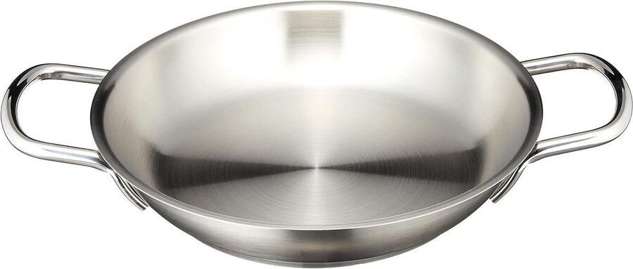 Inductie Frituurpan Roestvrij Staal Pan Lekker Koken Vaatwasserbestendig 24 cm Zilver