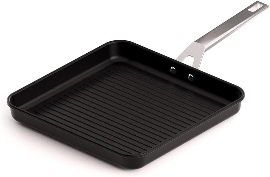 Inductie Grillpan Vierkant Gegoten Aluminium voor Gezond Koken