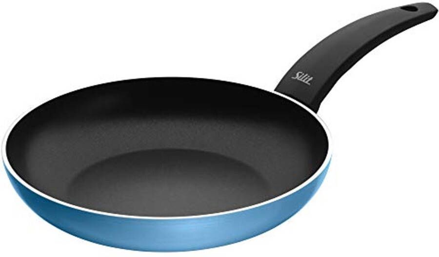 Inductie Koekenpan 24 cm Aluminium Gecoat met Kunststof Handgreep Perfect voor Gezond Koken in Blauw