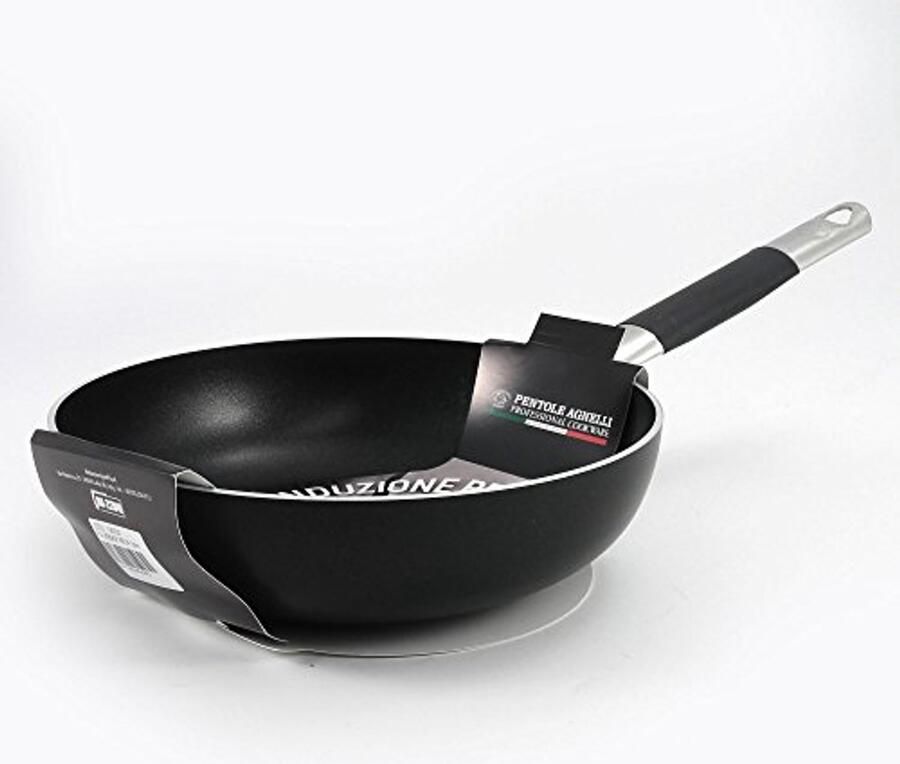 Inductie Koekenpan 24 cm Zwart Aluminium met Antiaanbaklaag en Koel Handvat