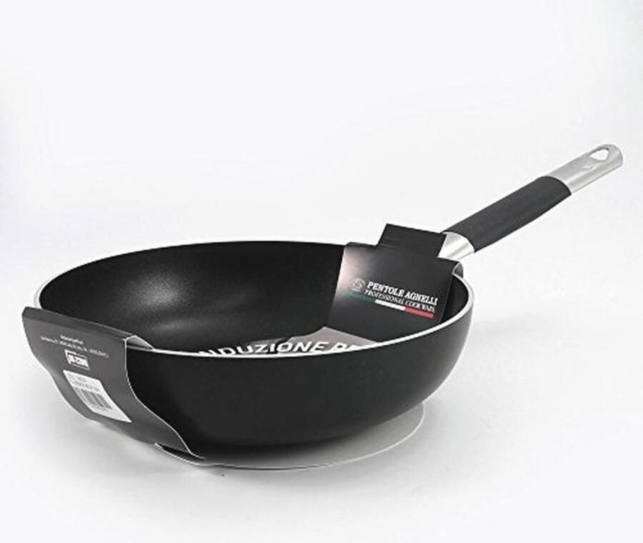 Inductie Koekenpan 24 cm Zwart Aluminium met Antiaanbaklaag en Koel Handvat