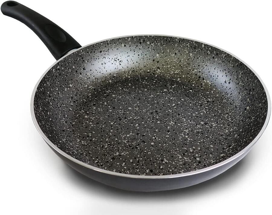Inductie Koekenpan Antiaanbak Koken en Bakken PFOA-vrije Laag 20-32 cm Zwart Grijs