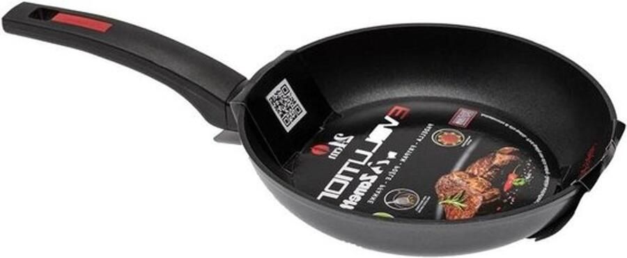 Inductie Koekenpan Antiaanbak Koken Extra Dikke Bodem 22 cm Zwart