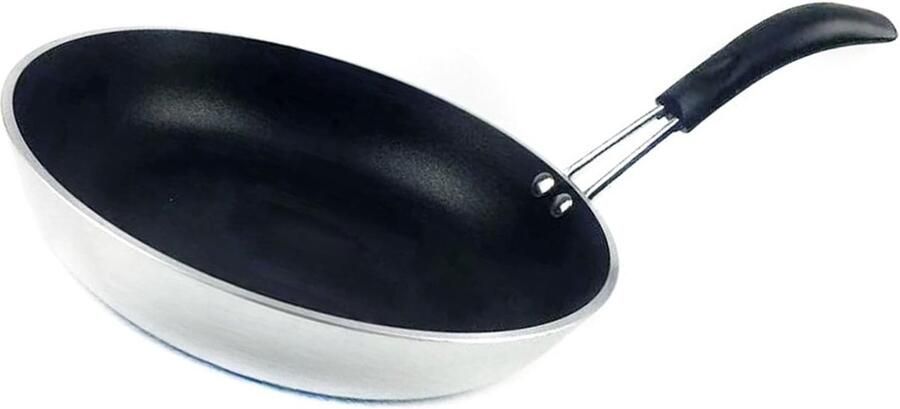 Inductie Koekenpan Hitteabsorberende Pan Gelijkmatig Koken Anti-aanbaklaag 20 cm Zwart
