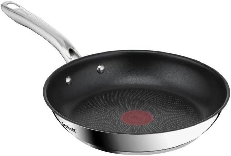 Inductie Koekenpan met anti-aanbaklaag Lekker Koken Thermo-signaal temperatuurindicator 24 cm Roestvrij staal