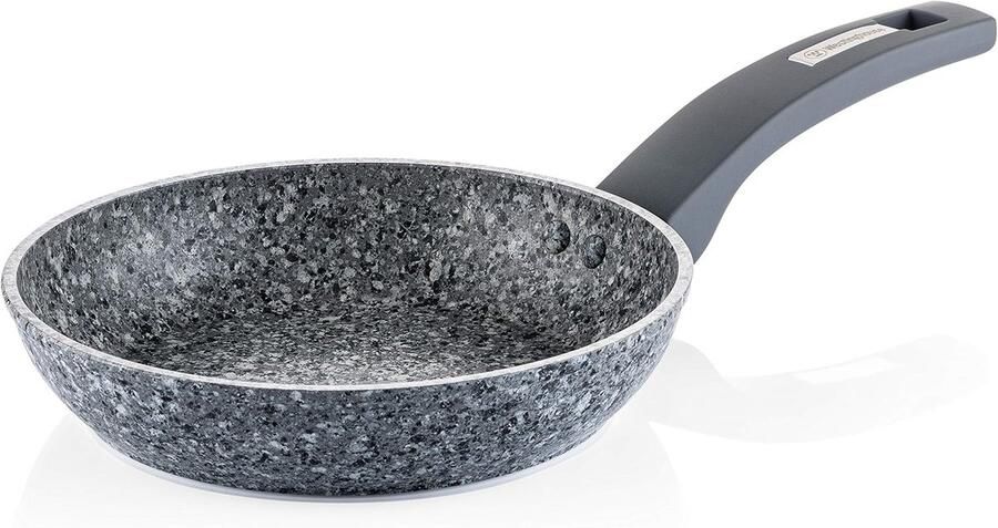 Inductie Koekenpan Steen Dagelijks Koken Anti-aanbak Steen Coating 20 cm Granietgrijs