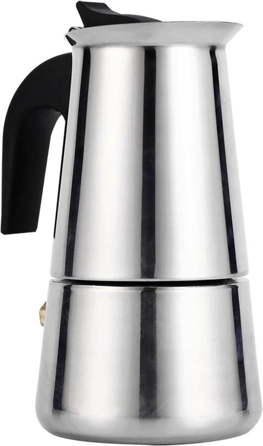 Inductie Koffiezetapparaat Roestvrijstaal Moka Pot voor Espresso en Cappuccino