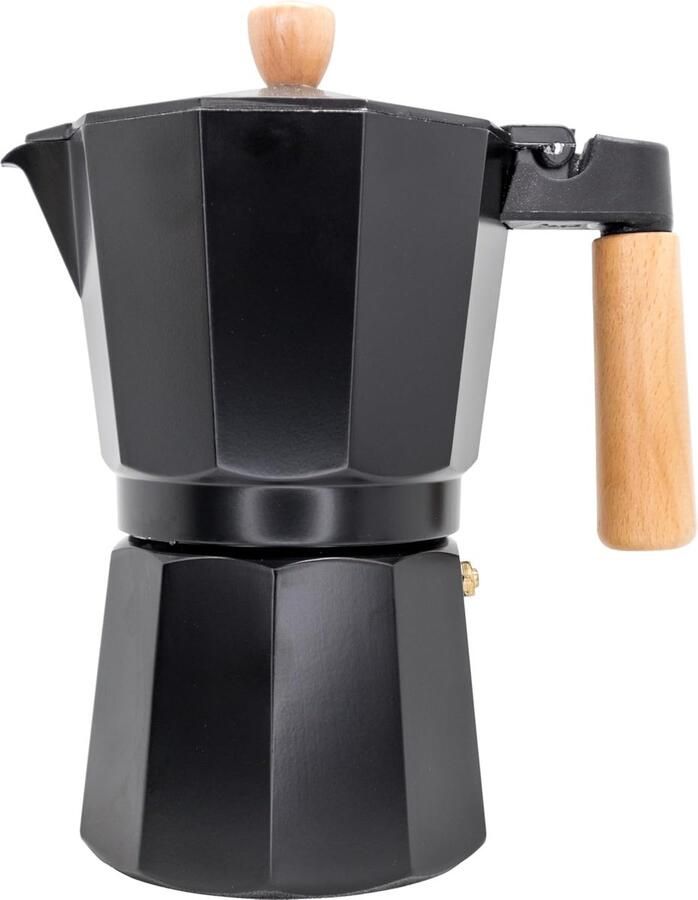 Koffiezetapparaat Espresso Maker Italiaanse Koffie Inductie Geschikt 9 Kopjes Zwart
