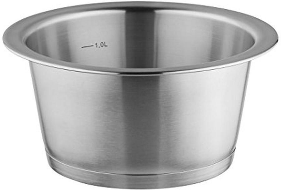 Inductie Kookpan 16 cm Ruimtebesparend en Stapelbaar Vaatwasmachinebestendig Roestvrij Staal