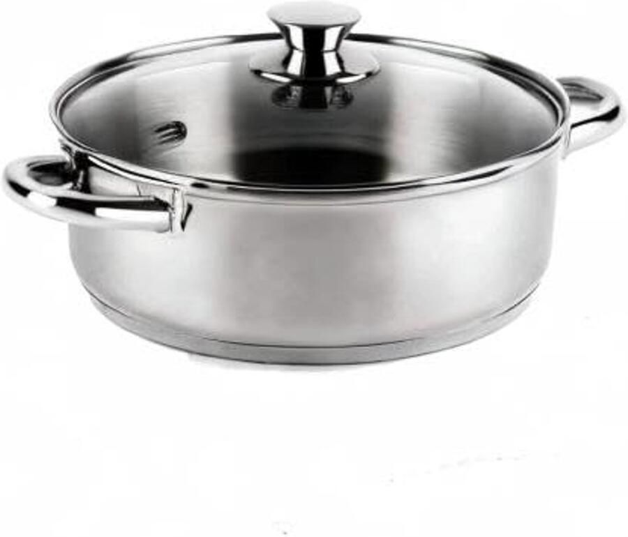 Inductie Kookpan 18 cm Roestvrij Staal met Geëcapsuleerde Bodem - Foto 2