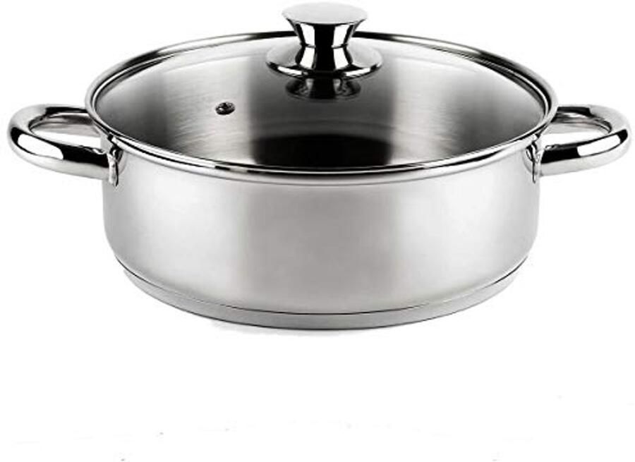 Inductie Kookpan 26 cm van Roestvrij Staal met Gecapselde Bodem - Foto 2